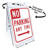 No Parking Any Time A-Frame Signs, Decals, or Panels