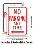 No Parking Any Time A-Frame Signs, Decals, or Panels