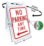 No Parking Any Time A-Frame Signs, Decals, or Panels