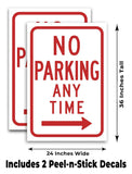 No Parking Any Time A-Frame Signs, Decals, or Panels