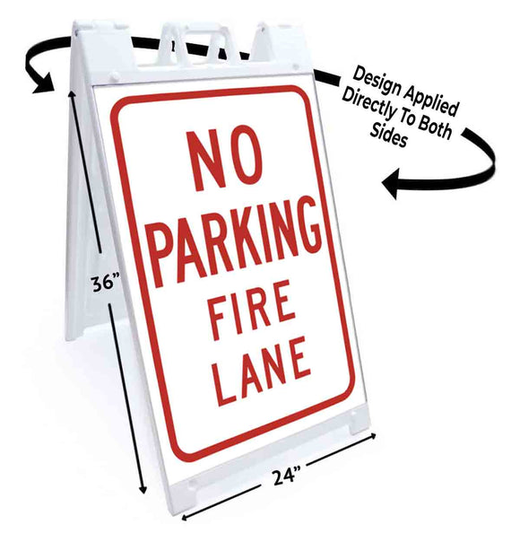 No Parking Fire Lane A-Frame Signs, Decals, or Panels