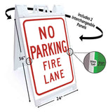 No Parking Fire Lane A-Frame Signs, Decals, or Panels