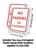 No Parking On Pavement A-Frame Signs, Decals, or Panels