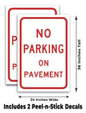 No Parking On Pavement A-Frame Signs, Decals, or Panels