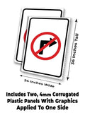 No Right Turn A-Frame Signs, Decals, or Panels