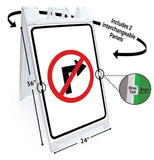 No Right Turn A-Frame Signs, Decals, or Panels