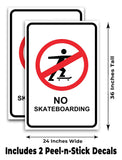 No Skateboarding A-Frame Signs, Decals, or Panels