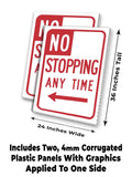 No Stopping Any Time A-Frame Signs, Decals, or Panels