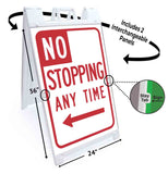 No Stopping Any Time A-Frame Signs, Decals, or Panels