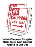 No Stopping Any Time A-Frame Signs, Decals, or Panels