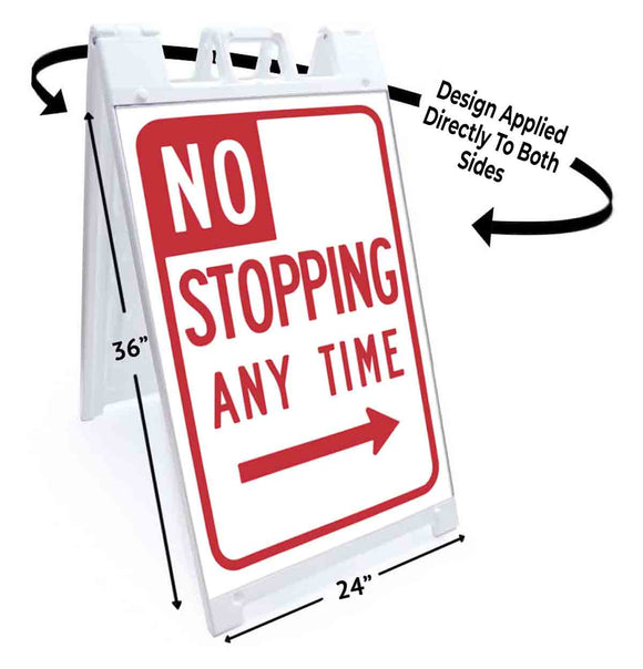 No Stopping Any Time A-Frame Signs, Decals, or Panels