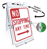 No Stopping Any Time A-Frame Signs, Decals, or Panels