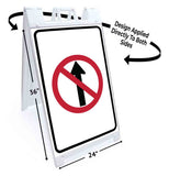 No Straight Ahead A-Frame Signs, Decals, or Panels