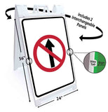 No Straight Ahead A-Frame Signs, Decals, or Panels