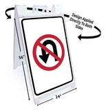 No U-Turns A-Frame Signs, Decals, or Panels