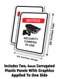 Notice Security Camera A-Frame Signs, Decals, or Panels