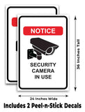 Notice Security Camera A-Frame Signs, Decals, or Panels