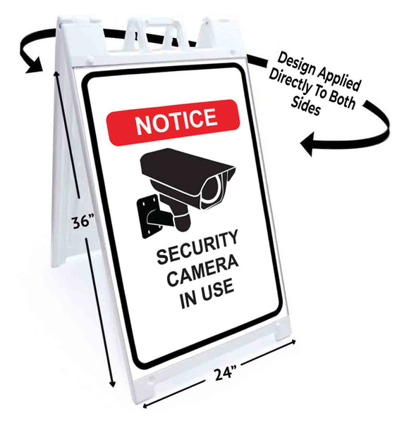 Notice Security Camera A-Frame Signs, Decals, or Panels