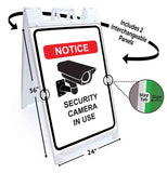 Notice Security Camera A-Frame Signs, Decals, or Panels