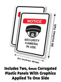 Notice Security Camera A-Frame Signs, Decals, or Panels