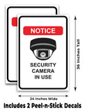 Notice Security Camera A-Frame Signs, Decals, or Panels