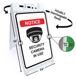 Notice Security Camera A-Frame Signs, Decals, or Panels