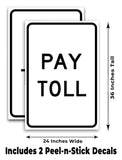 Pay Toll A-Frame Signs, Decals, or Panels