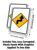 Reverse Turn Right A-Frame Signs, Decals, or Panels