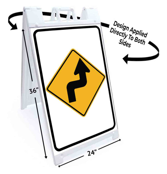 Reverse Turn Right A-Frame Signs, Decals, or Panels