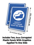 Safety Footwear Must Be Worn A-Frame Signs, Decals, or Panels