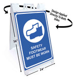 Safety Footwear Must Be Worn A-Frame Signs, Decals, or Panels
