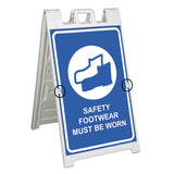 Safety Footwear Must Be Worn A-Frame Signs, Decals, or Panels