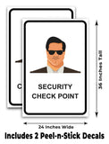 Security Check Point A-Frame Signs, Decals, or Panels