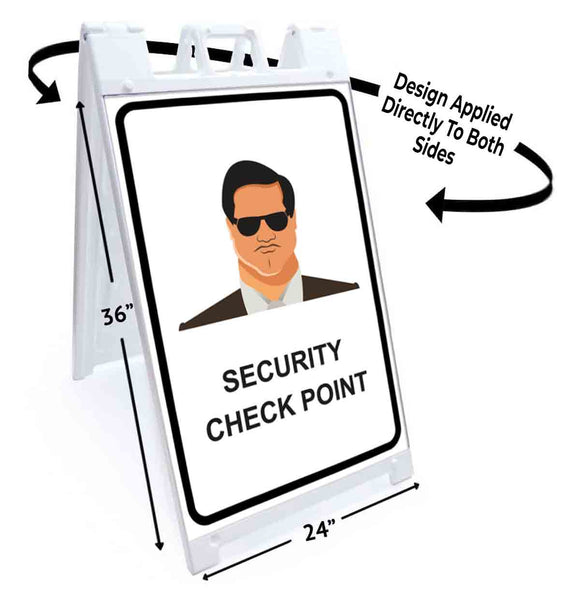 Security Check Point A-Frame Signs, Decals, or Panels
