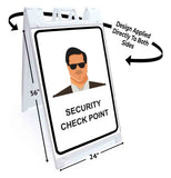 Security Check Point A-Frame Signs, Decals, or Panels