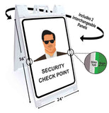 Security Check Point A-Frame Signs, Decals, or Panels