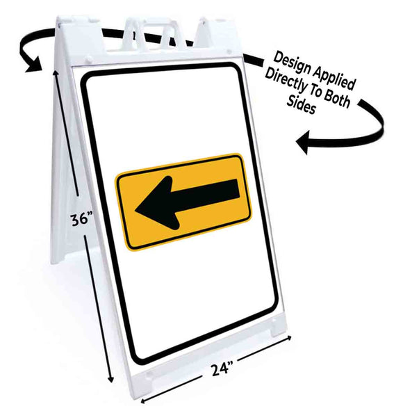Sharp Curve to Left A-Frame Signs, Decals, or Panels