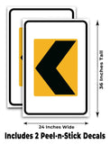Sharp Curve To Left A-Frame Signs, Decals, or Panels