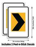 Sharp Curve To Right A-Frame Signs, Decals, or Panels