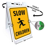 Slow Children A-Frame Signs, Decals, or Panels
