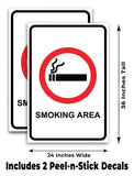 Smoking Area A-Frame Signs, Decals, or Panels