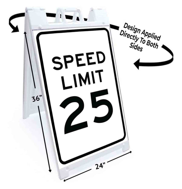 Speed Limit 25 A-Frame Signs, Decals, or Panels