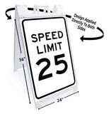 Speed Limit 25 A-Frame Signs, Decals, or Panels