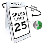 Speed Limit 25 A-Frame Signs, Decals, or Panels