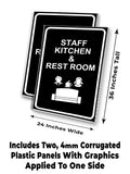 Staff Kitchen & Rest Room A-Frame Signs, Decals, or Panels