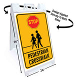 Stop Pedestrian Crosswalk A-Frame Signs, Decals, or Panels