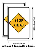 Stop Ahead A-Frame Signs, Decals, or Panels