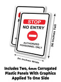 Stop No Entry A-Frame Signs, Decals, or Panels