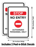 Stop No Entry A-Frame Signs, Decals, or Panels