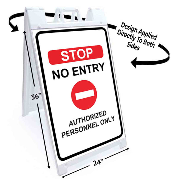 Stop No Entry A-Frame Signs, Decals, or Panels